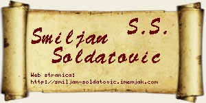 Smiljan Soldatović vizit kartica